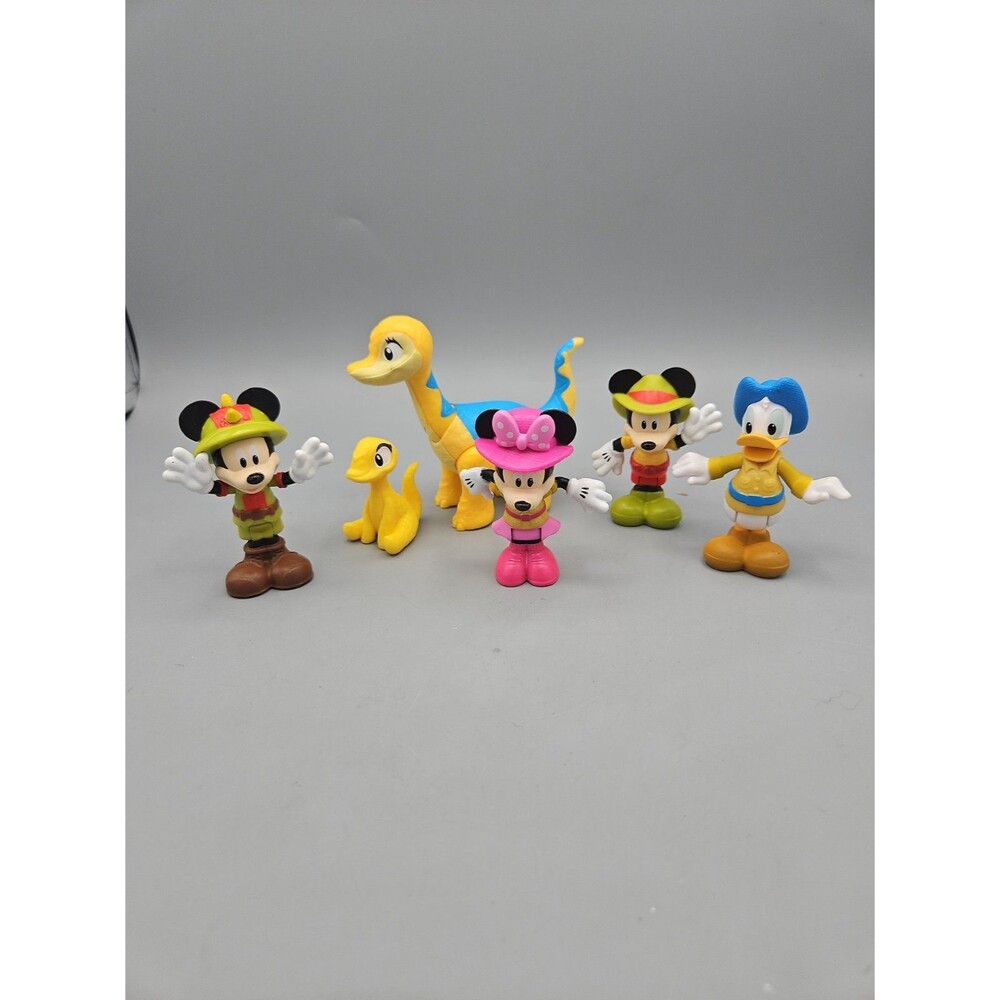 Disney Safari Animal Kingdom Mickey Minnie Donald Dino Dinosaur PVC Figure Lot 6